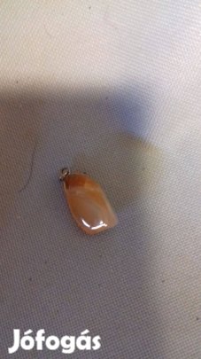 Régi rózsakvarc női medál ezüst foglalatban