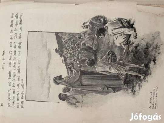 Régi sérült német nyelvű könyv