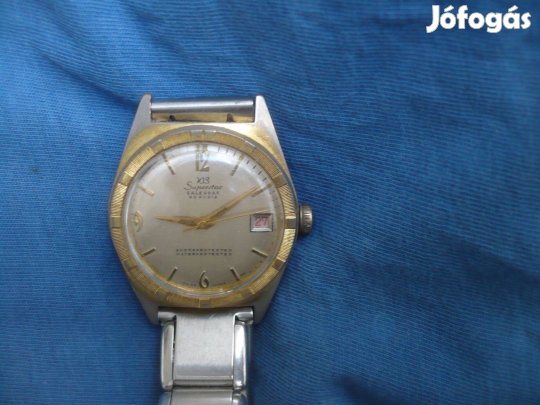 Régi svájci ws superstar 23 köves felhúzós dátumos karóra