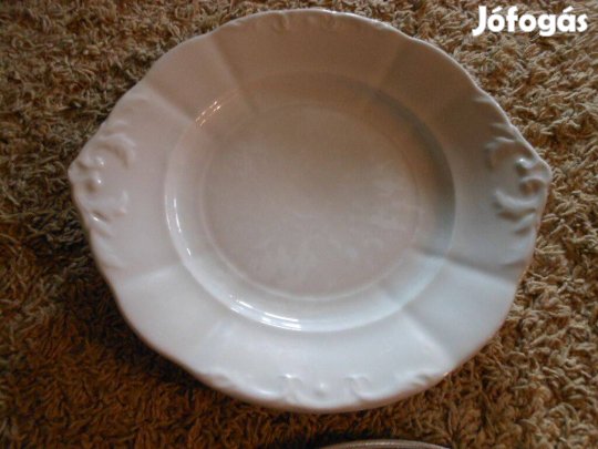 Régi számozott 32cm es kerek porcelán tálalótányér