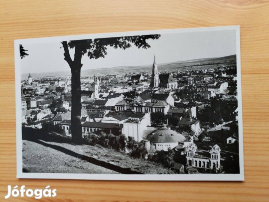 Régi szép képeslap "Kolozsvár látkép a fellegvárról"