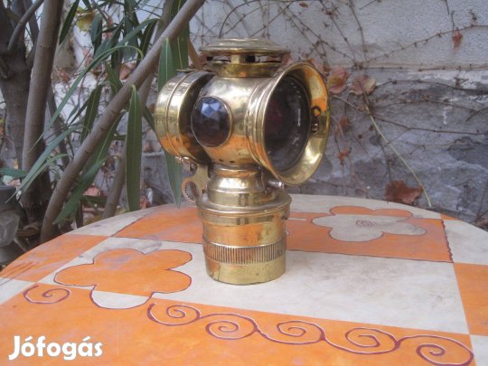 Régi szép kerékpár karbid lámpa