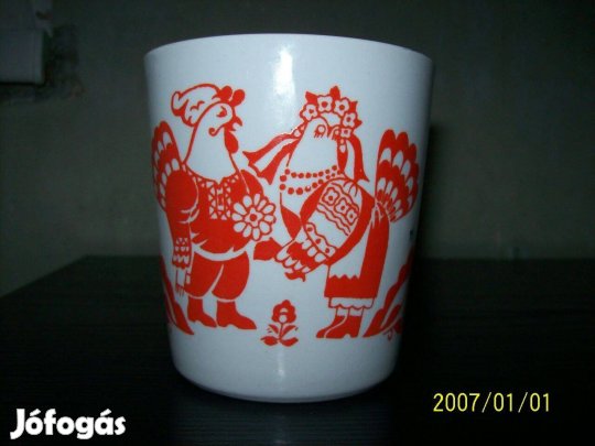 Régi szovjet dovbysh porcelán bögre-Mese motívumos