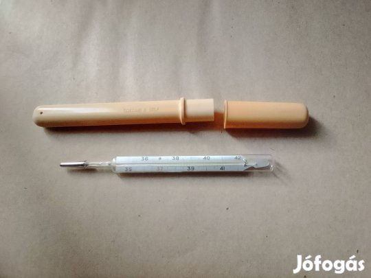 Régi szovjet hagyományos lázmérő-Műanyag tokkal