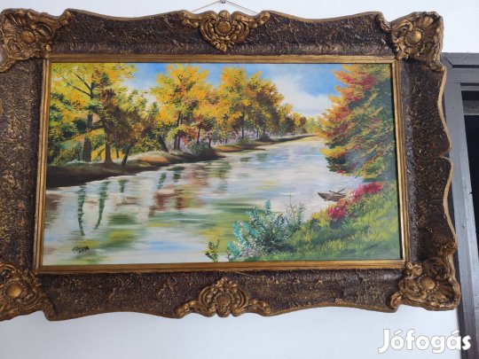 Régi tájkép festmény eladó