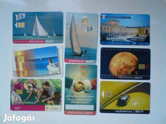Régi telefonkártya 8 db