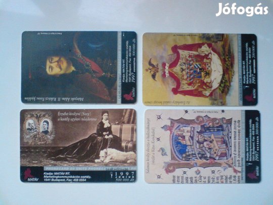 Régi telefonkártya - "Várak, kastélyok" 4 db