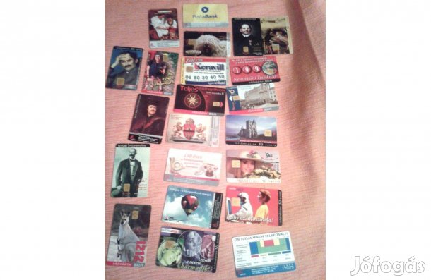 Régi telefonkártyák gyújteményből 350,-Ft/db