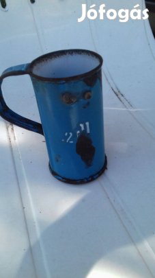 Régi telfől kimérő piaci edény 2 dl-es