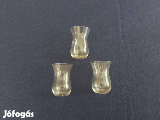 Régi üveg ibolyaváza szett - 3 darabos készlet