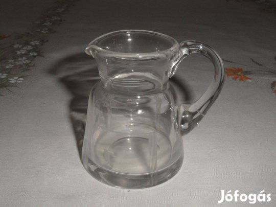 Régi üveg mini kancsó, kiöntő