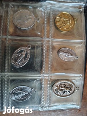 Régi vallásos medálok / kegyérmék gyűjteménye - 39 db