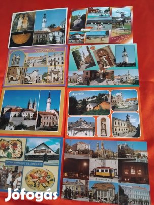 Régi városi képeslapok postatiszta, Veszprém, Balatonalmádi, Szombathe