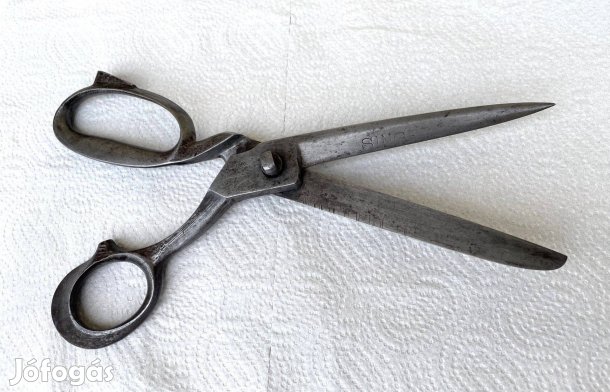 Régi vas eredeti Singer szabász szabó olló jelzett 25 cm