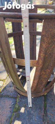 Régi vas palacktartó üveg kosár füles vaskosár  dekorációnak