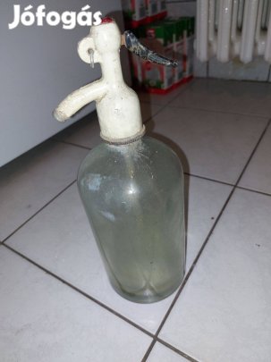 Régi vastagfalu szodásüveg