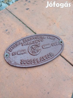 Régi vasuti kocsi plakett.