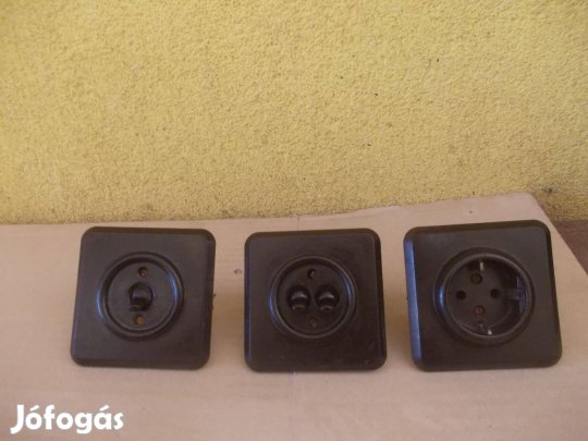 Régi villanykapcsoló,és konnektor