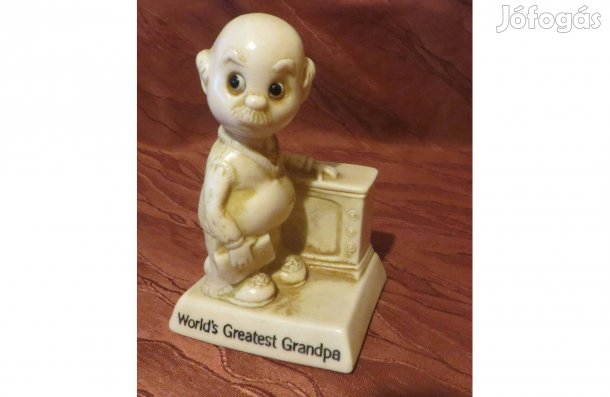 Régi vintage figura a világ legnagyszerűbb nagypapája 1975