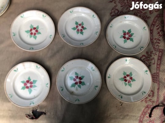 Régi virágmintás Gránit tányér 6 db egyben 3500 Ft