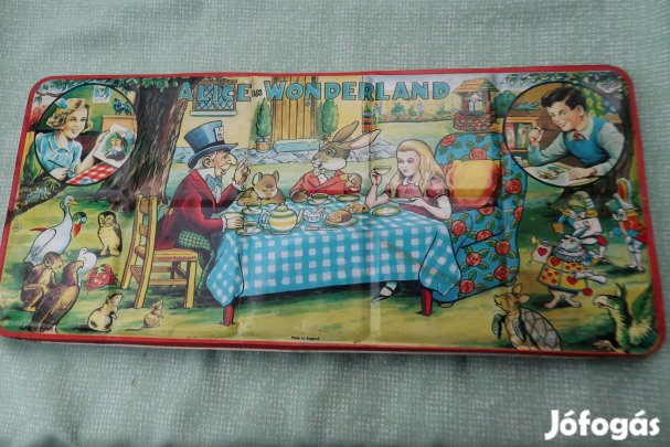 Régi vizfestéktartó.aliz csodaországban 40 cm