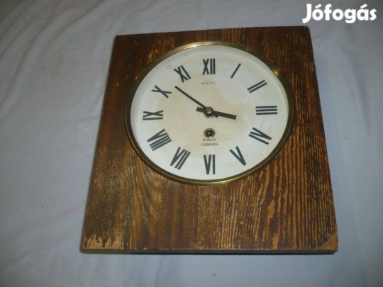 Régi wiltic 8 napos felhúzós falióra