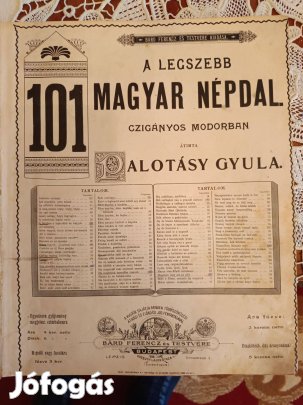 Régi zenei kotta eladó