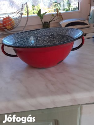 Régi zománcos Bonyhádi vajling átm 25cm