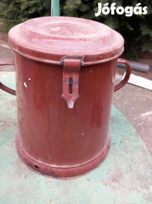 Régi zománcos Kőbányai zsíros bödön 10 l-es