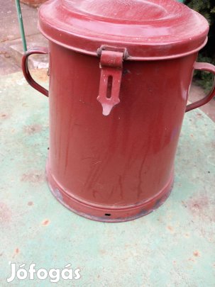 Régi zománcos Lampart zsíros bödön 15 l-es