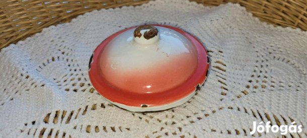 Régi zománcos kanna fedő