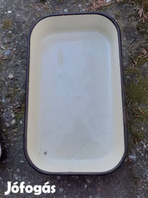 Régi zománcos nagyobb füles tepsi