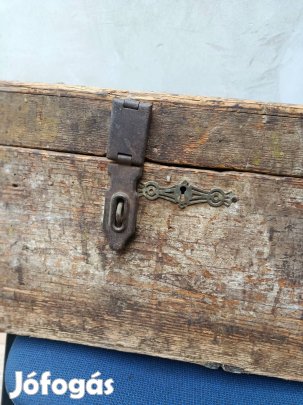 Régiség régi fa láda kézzel keszült faláda 20.század első fele