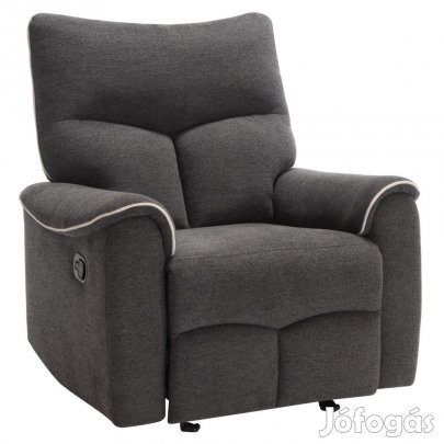 Relax fotel, sötétszürke/világosszürke, NADER