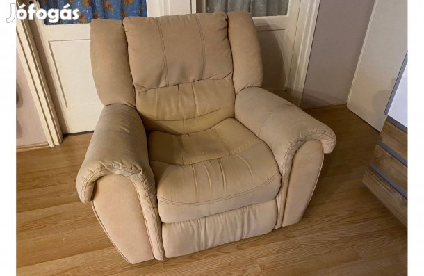 Relax fotel fekvőfotel natúr világos barna