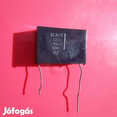 Remix 10 uF , 63 V , C 223 kondenzátor , új