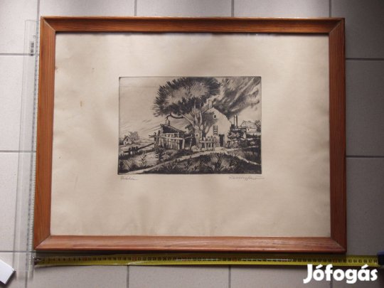 Remsey Jenő (1885-1980): Présház c. rézkarca