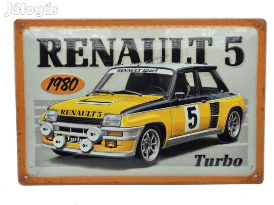 Renault 5 Turbo - 1980 - fémplakát  fém tábla (30x20cm)