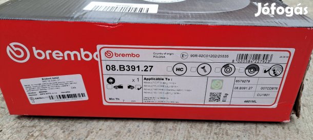 Renault Scenic 3 brembo hátsó féktárcsa szett 