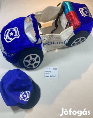 Rendőr autó jelmez, rendőr jelmez 3-7 év M218
