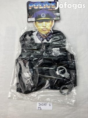 Rendőr jelmez + kiegészítők, új DV217