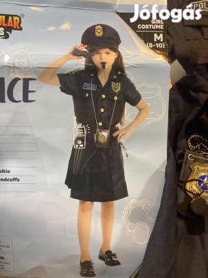 Rendőr jelmez, lány rendőr jelmez 8-10 év M62