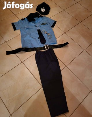 Rendőr jelmez eladó 110- 120 cm