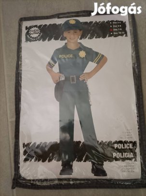 Rendőr ruha 7-9 éves. Bontatlan