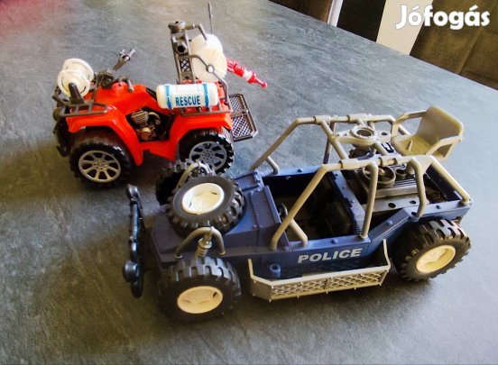 Rendőrautó / rendőrségi terepjáró és tűzoltóautó csomag 