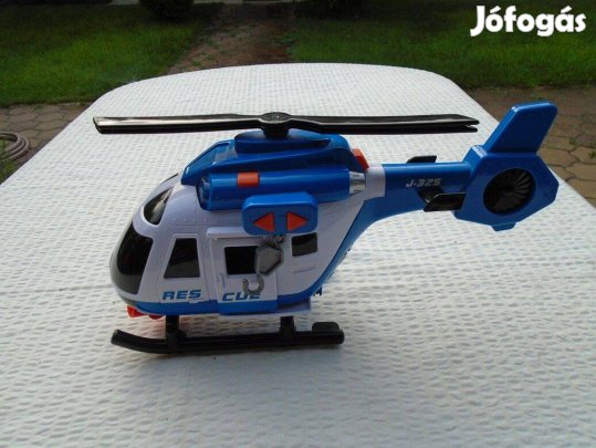 Rendőrségi-mentő -elemes helikopter - világít, hangot ad - Akció!!