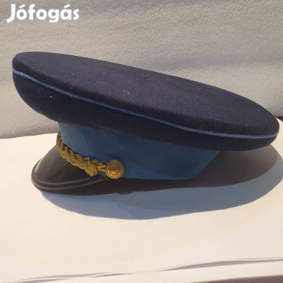 Rendőrségi tiszti tányérsapka egyenruha militária jelmez farsang