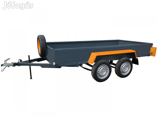 Rendszám +4 év műszaki az árban! Új laprugós utánfutó 150x300 cm!