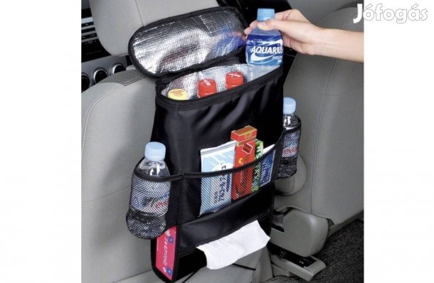 Rendszerező Autós ülés háttámlára rögzíthető akasztható 5 hálós zsebes
