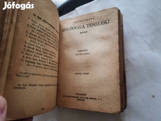 Renée Shann - Boldoggá teszlek! I-II. (1935) - romantikus regény
